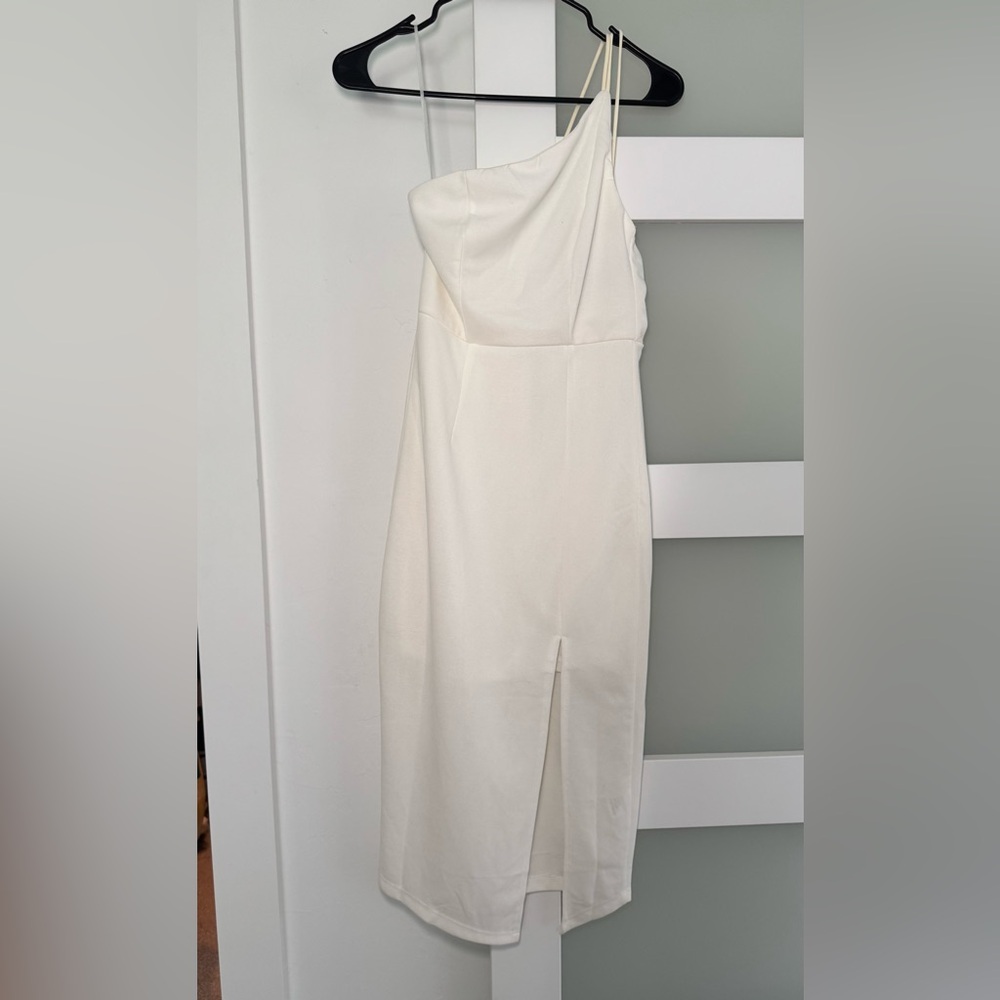 Hello Molly - White One Shoulder Straps Dress XS New